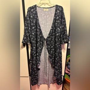 Asma Printed high low Cover up